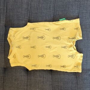 Parade Organics Tank Romper | Yellow Ukuleles